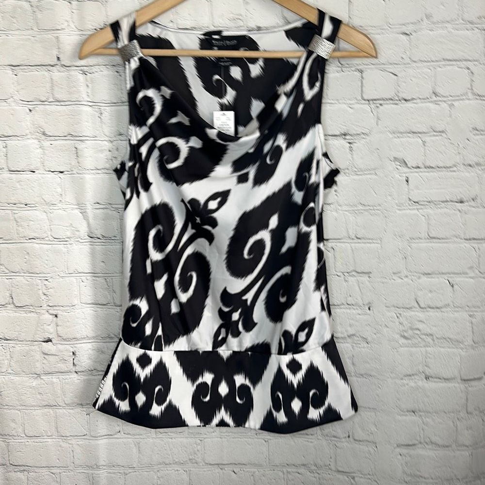 White House Black Market Beauty Star Cowl‎ Sleeveless Blouse size small NEW